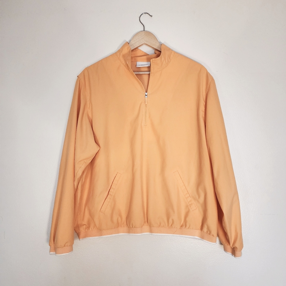 LizGolf by Liz Claiborne Orange Windbreaker Quarterzip Size XL